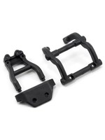 Traxxas Wheelie bar mounts/ rear skidplate (black)