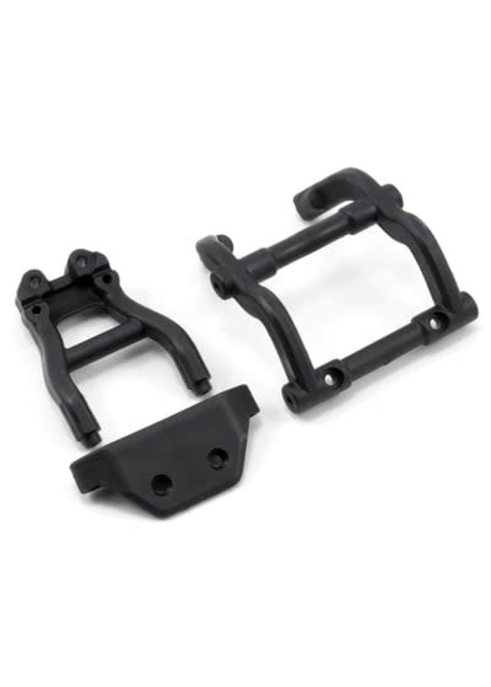 Traxxas 6777 Wheelie bar mounts/ rear skidplate (black)