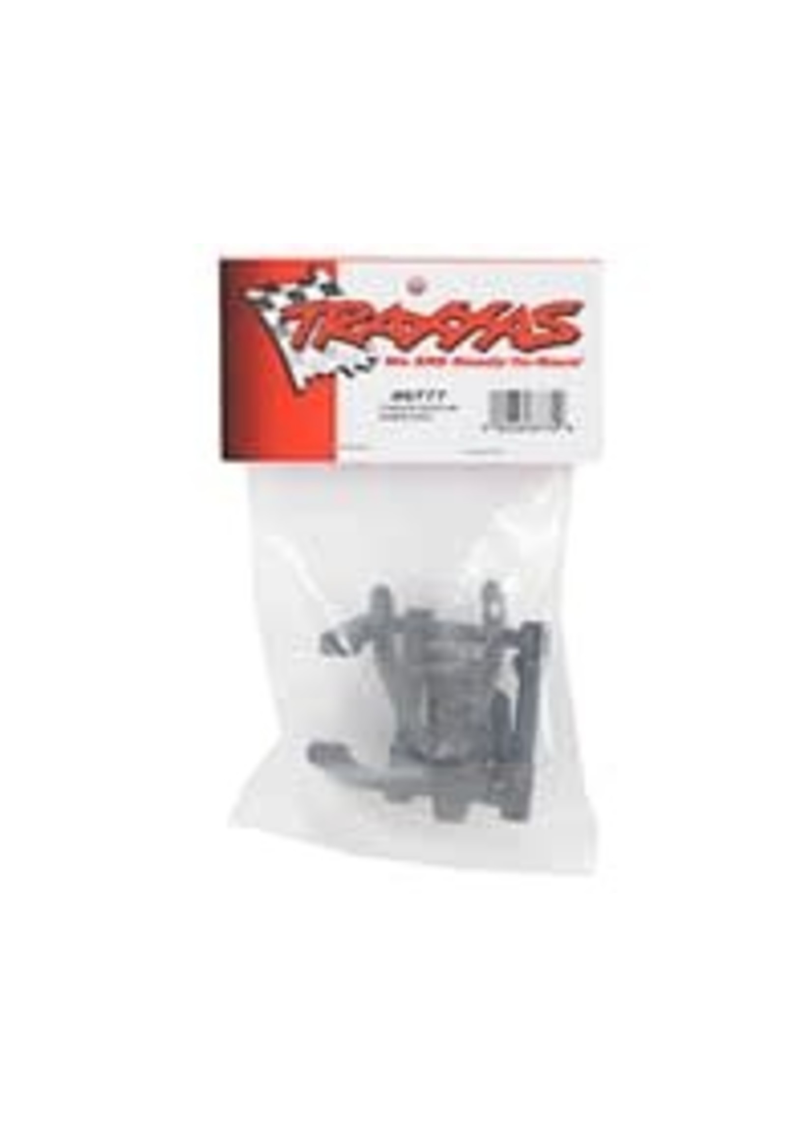 Traxxas 6777 Wheelie bar mounts/ rear skidplate (black)