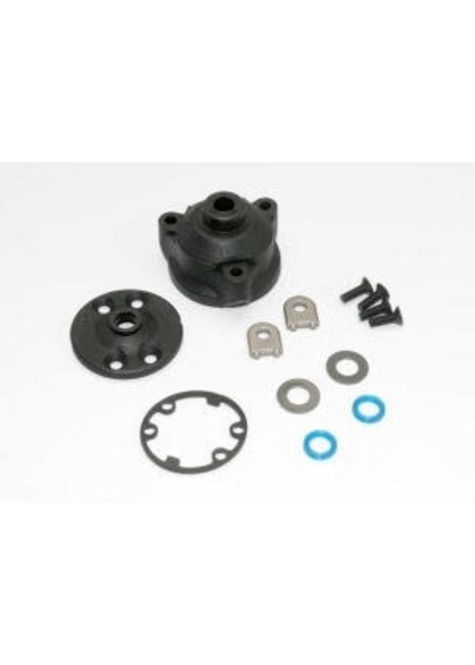 Traxxas 6884 Housing, center differential/ x-ring gaskets (2)/ ring gear gasket/ bushings (2)/ 5x10x0.5 TW (2)/ CCS 2.5x8 (4)