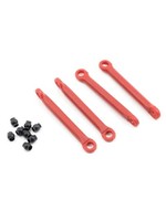 Traxxas Push rod (molded composite) (red) (4)/ hollow balls (8)