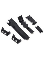 Traxxas Skidplate set, front (1)/ rear (1)/ transmission (1)/ steering servo guards (2) / steering servo cover plate (1)