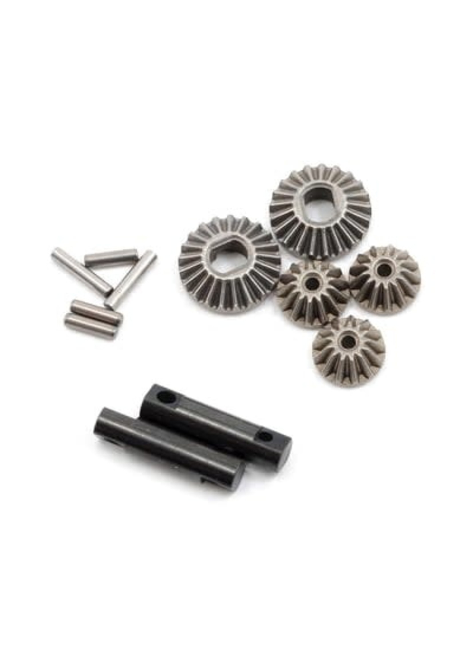 Traxxas 7082 Gear set, differential (output gears (2)/ spider gears (3))/ differential output shafts (2)/ 1.5x6mm pin (3)/ 1.5x8mm pin (2)