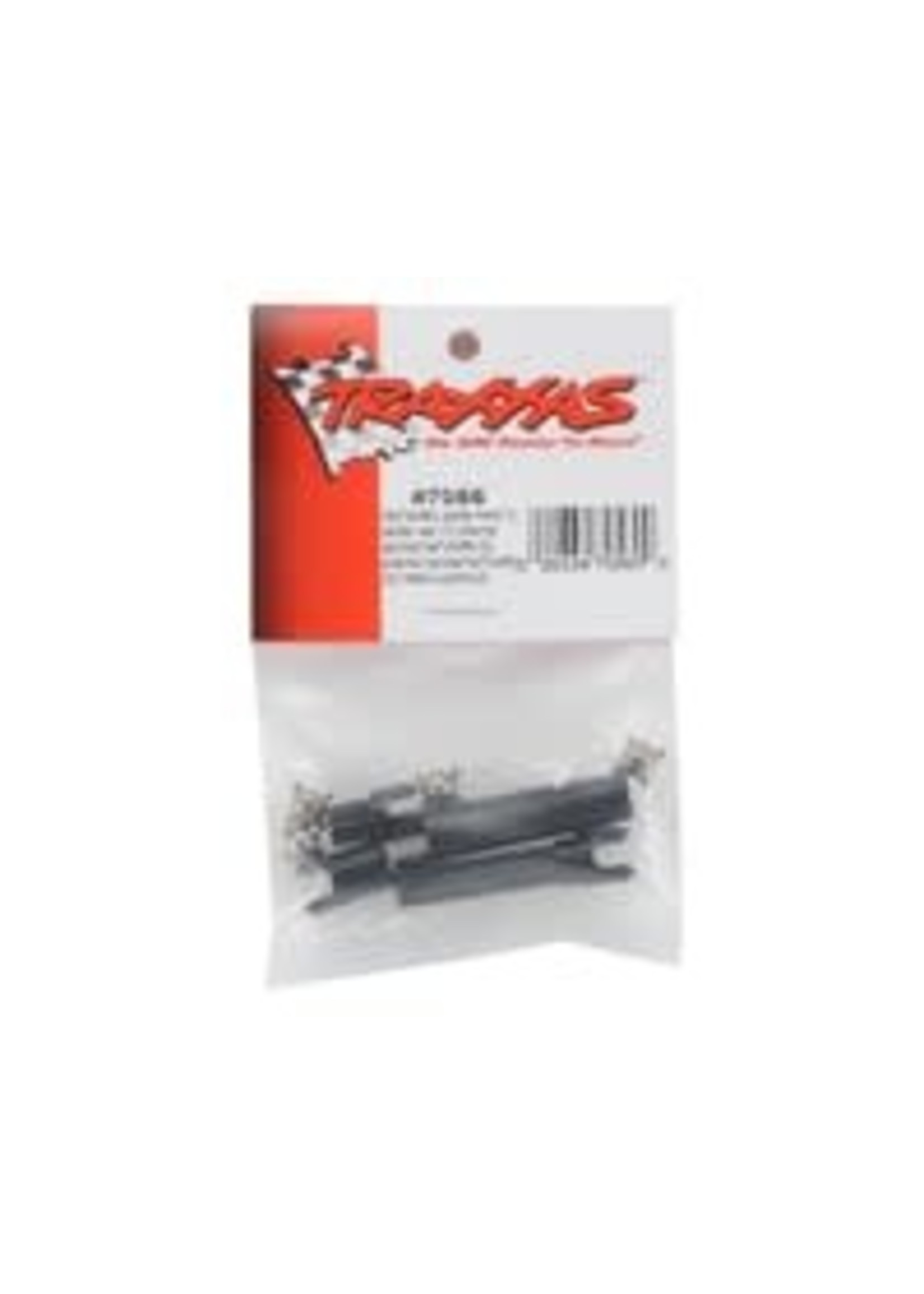 Traxxas 7056 Half shafts, center front (1), center rear (1) (internal splined half shafts (2)/external splined half shaft) (2))/ metal u-joints (4)