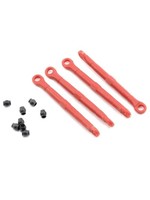 Traxxas Toe link, front & rear (molded composite) (red) (4)/ hollow balls (8)