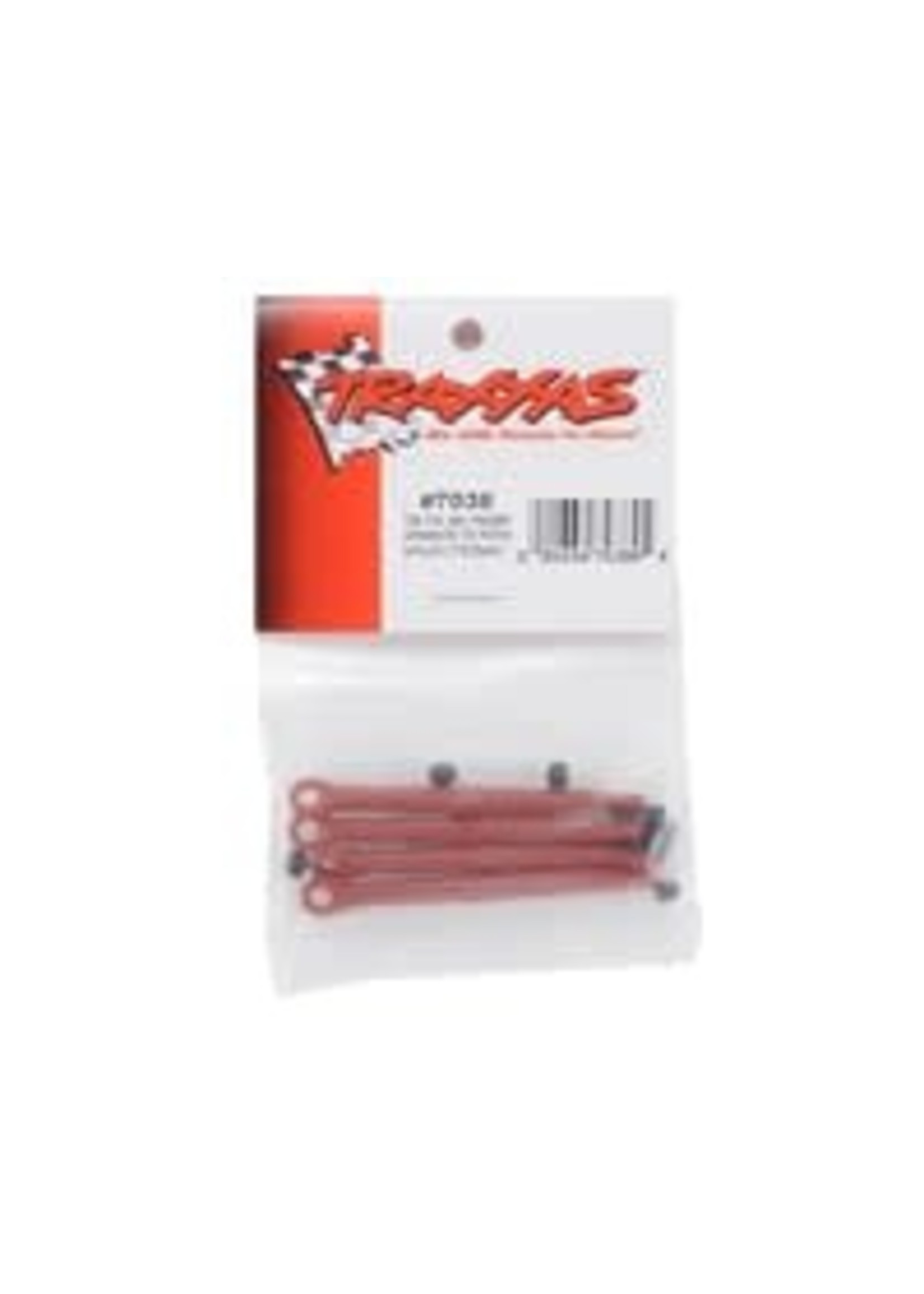 Traxxas 7038 Toe link, front & rear (molded composite) (red) (4)/ hollow balls (8)