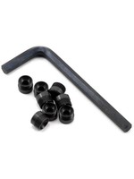 Traxxas Aluminum caps, pivot ball (threaded aluminum, hard-anodized with PTFE-coating) (8)/ hex wrench, 5mm