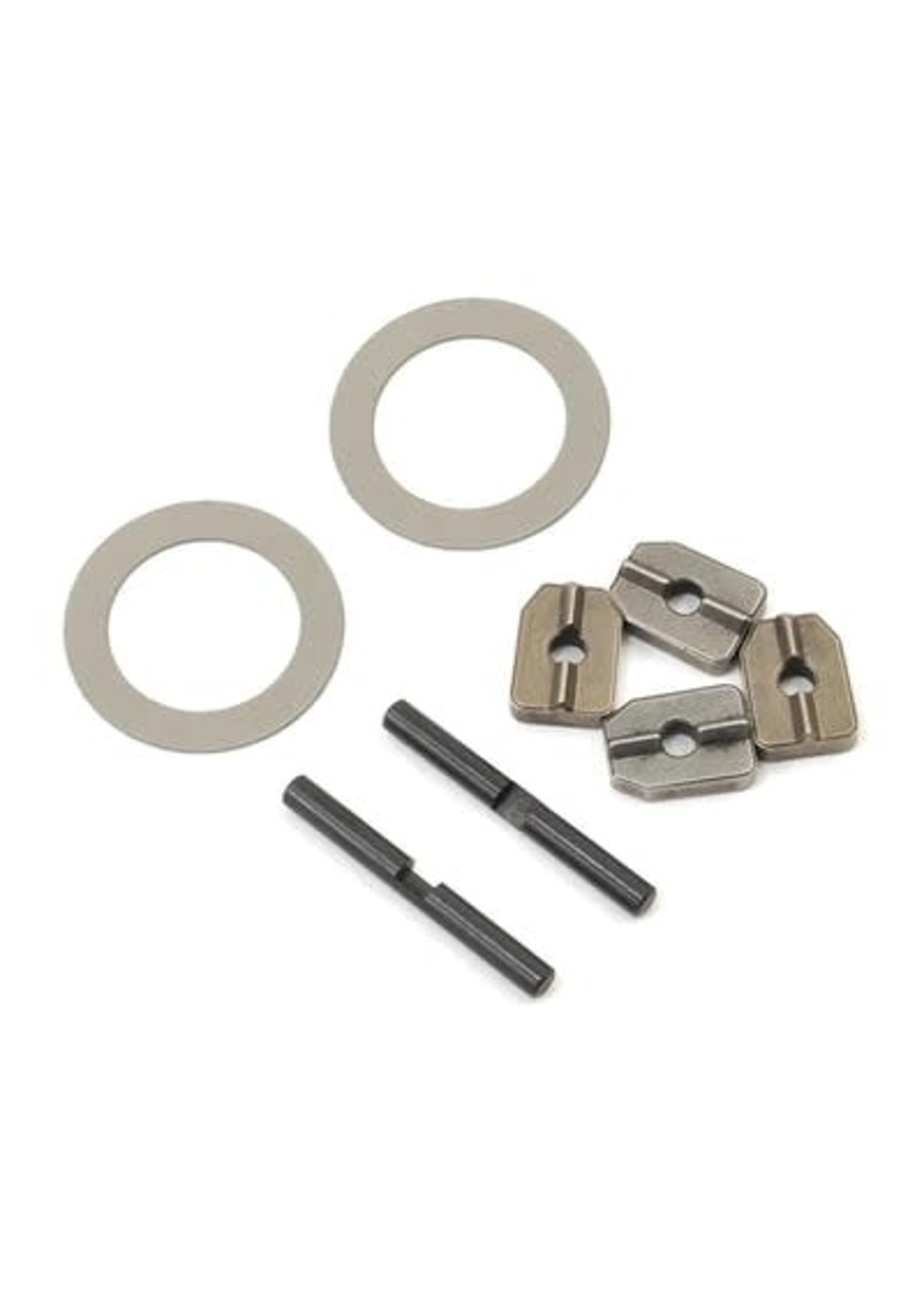 Traxxas 7783X Spider gear shaft (2)/ spacers (4)/16x23.5x.5 stainless washer (2) (for #7781X aluminum differential carrier)