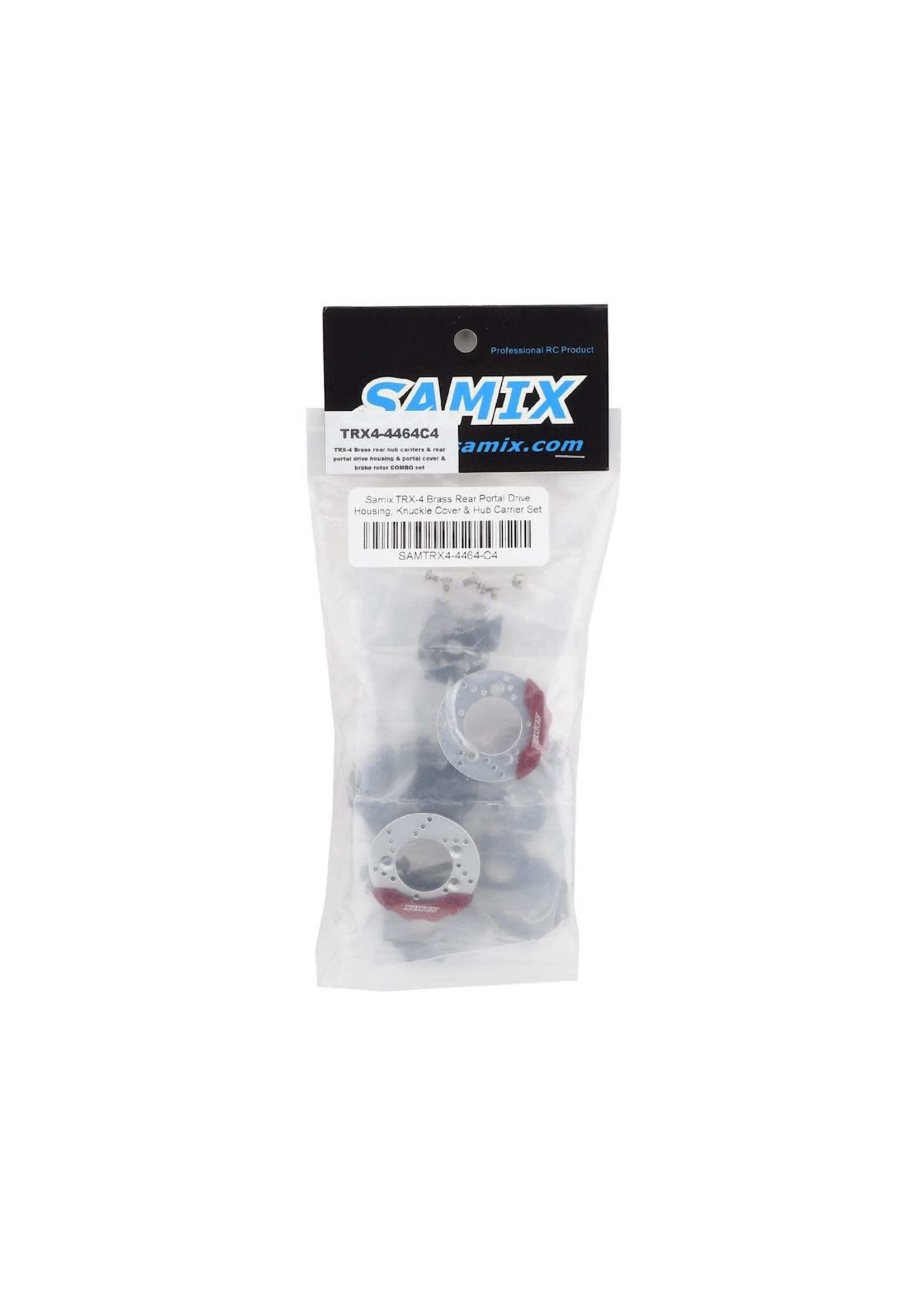 Samix SAMTRX4-4464-C4 Samix TRX-4 Brass Rear Portal Drive Housing, Knuckle Cover & Hub Carrier Set