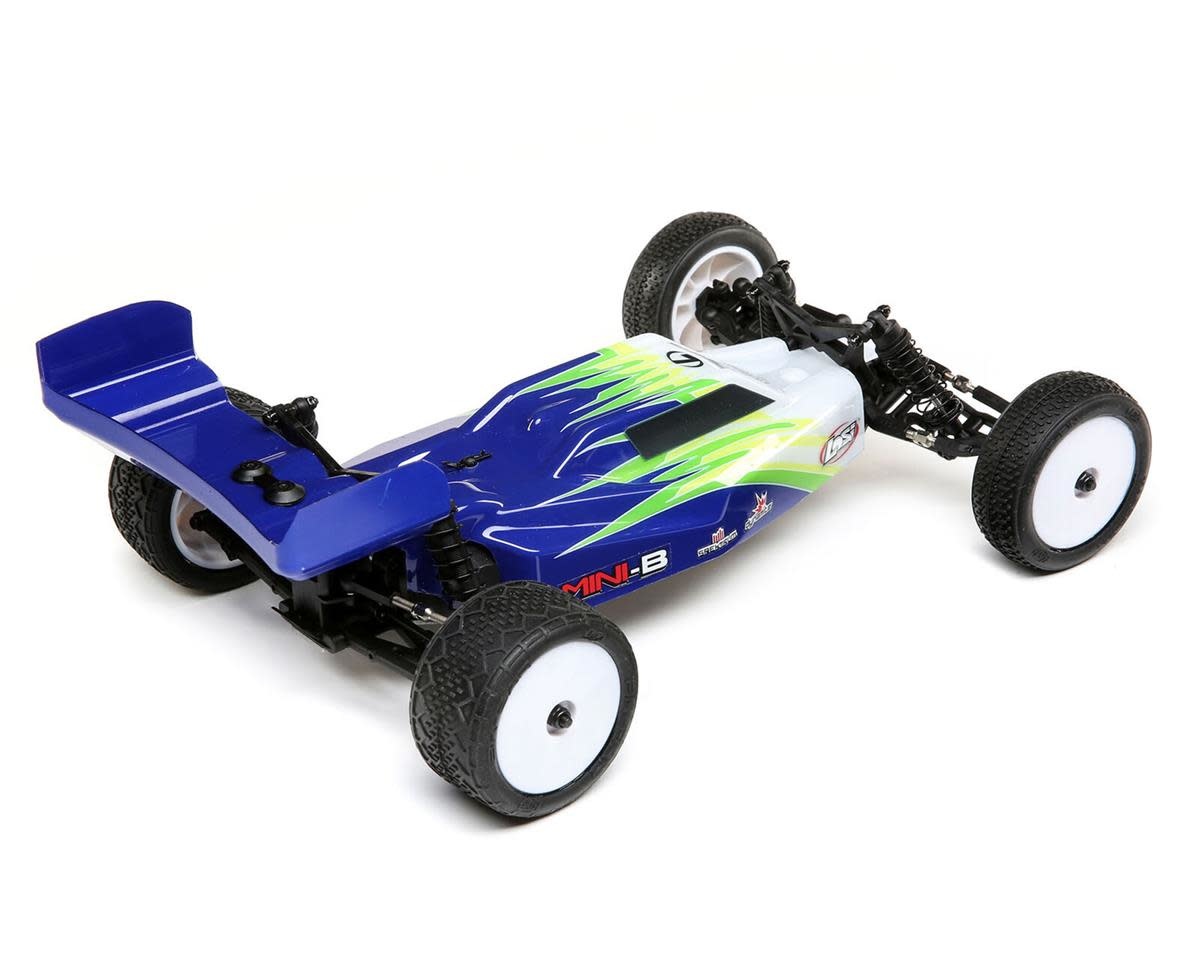 Losi Mini-B RTR 1/16 2WD バギー - イエロー/ホワイト 1/16 Mini-B 2S 2WD RTR Brushless Buggy (Battery & Charger