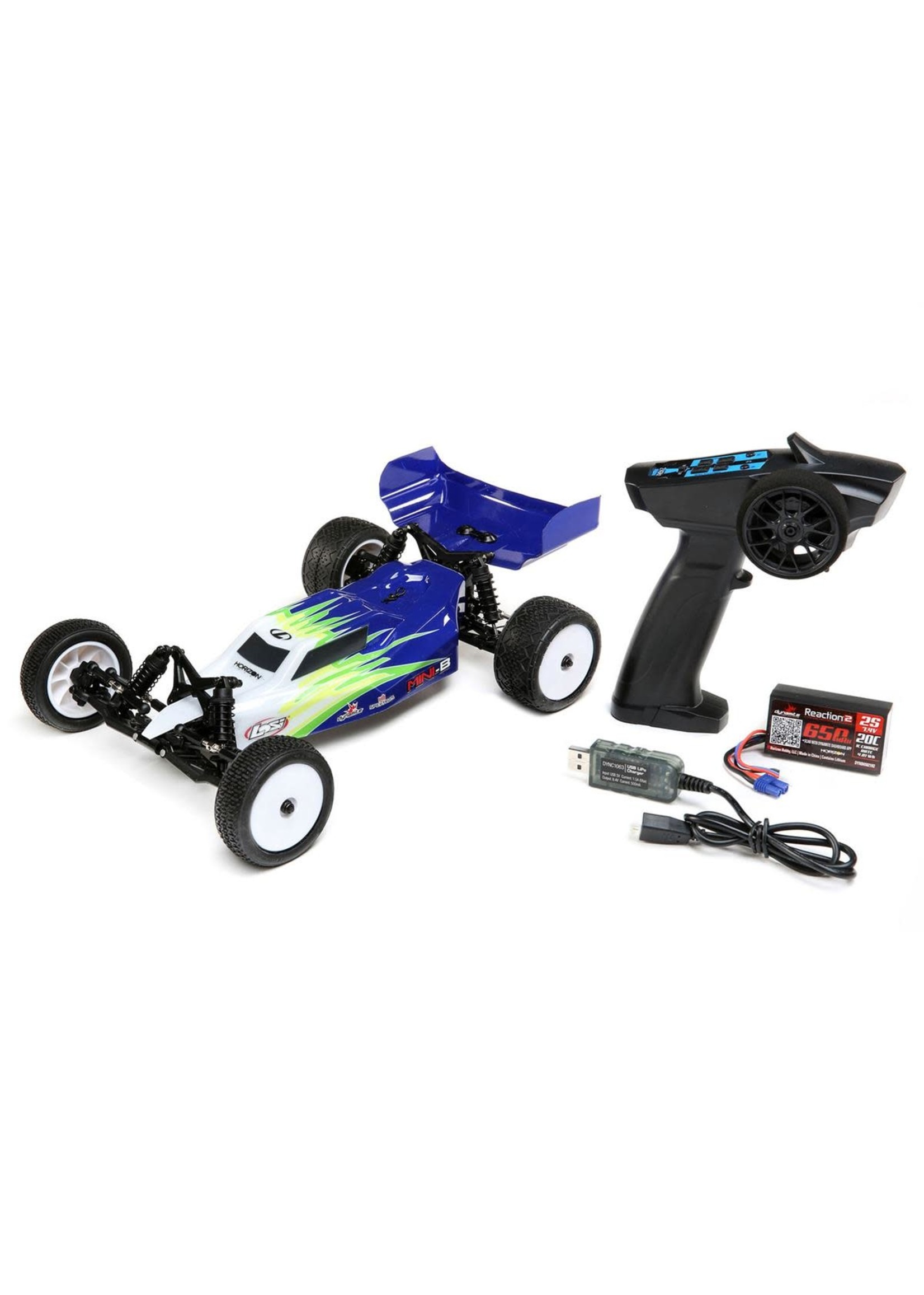 Losi LOS01016T1 Losi Mini-B 1/16 Brushed RTR 2WD Buggy (Blue / White)