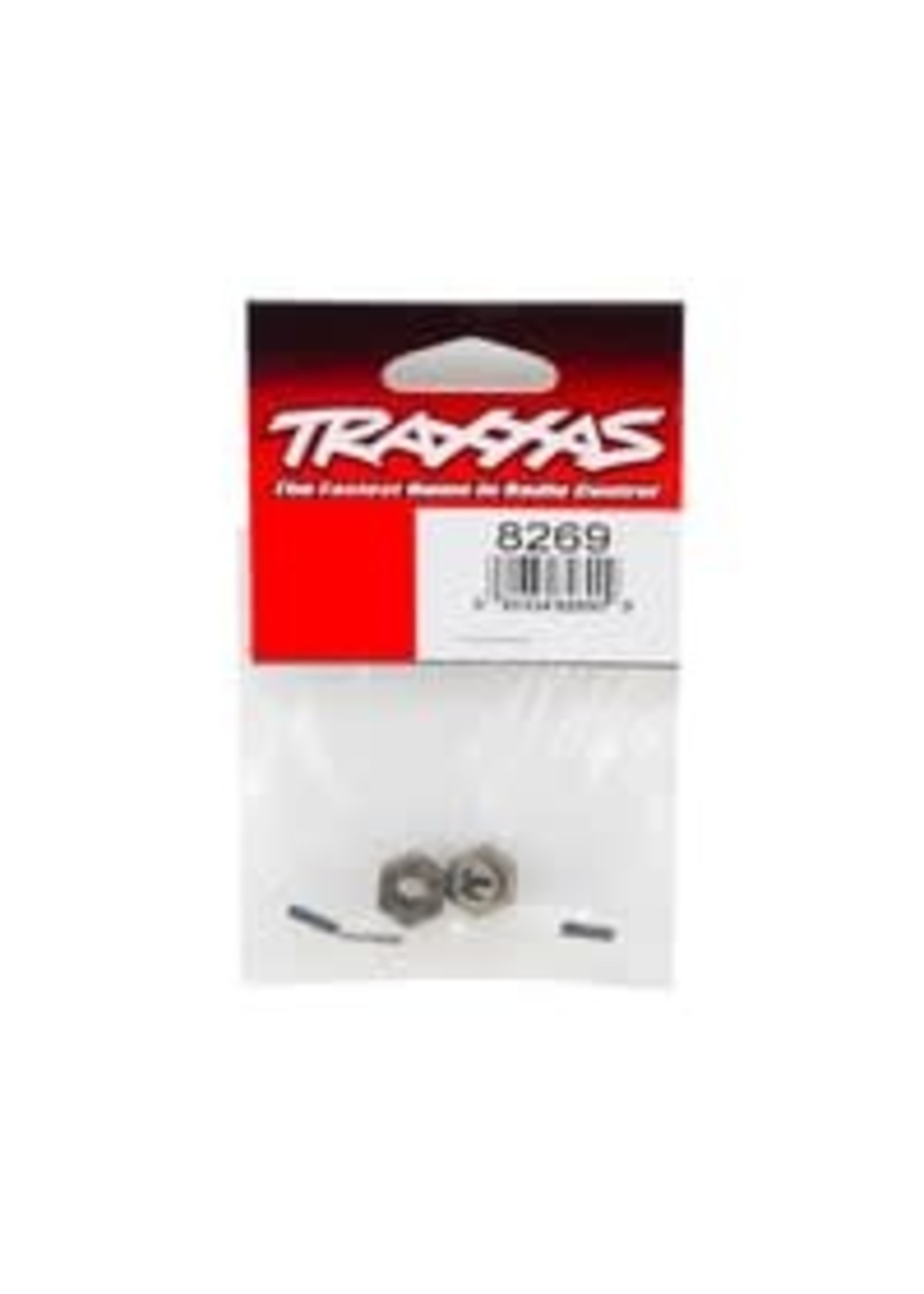 Traxxas 8269 Wheel hubs, 12mm hex (2)/ stub axle pins (2) (steel)