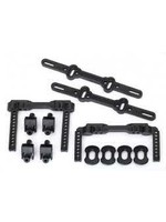 Traxxas Body mounts, front & rear/ body mount posts/ body mount sliders