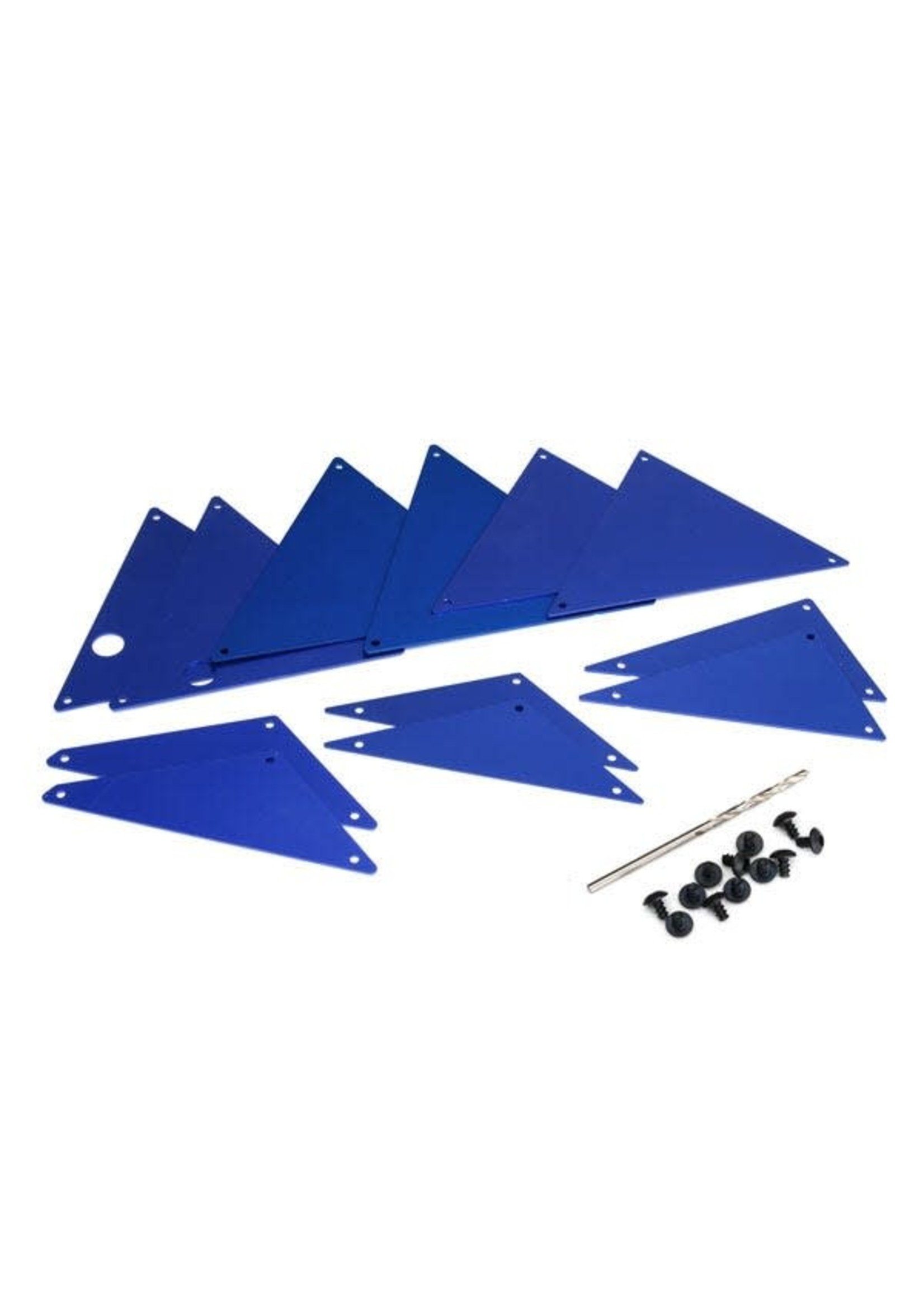 Traxxas 8434X Tube chassis, inner panels, aluminum (blue-anodized) (front (2)/ wheel well (4)/ middle (4)/ rear (2))