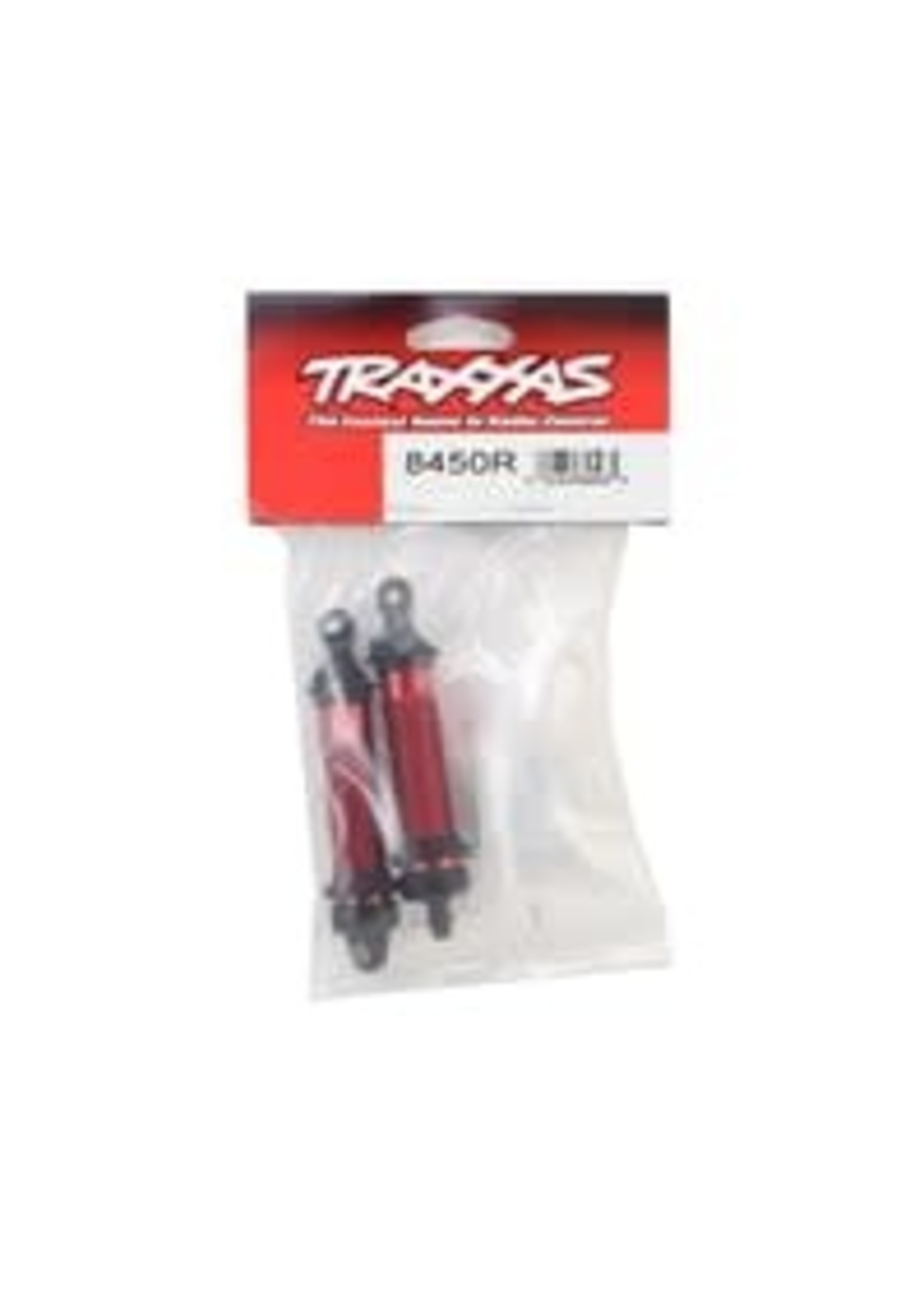 Traxxas 8450R Shocks, GTR, 134mm, aluminum (red-anodized) (fully assembled w/o springs) (front, threaded) (2)