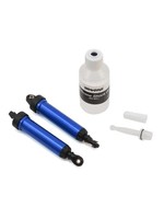 Traxxas Shocks, GTR, 134mm, aluminum (blue-anodized) (fully assembled w/o springs) (front, no threads) (2)
