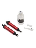 Traxxas Shocks, GTR, 134mm, aluminum (red-anodized) (fully assembled w/o springs) (front, no threads) (2)