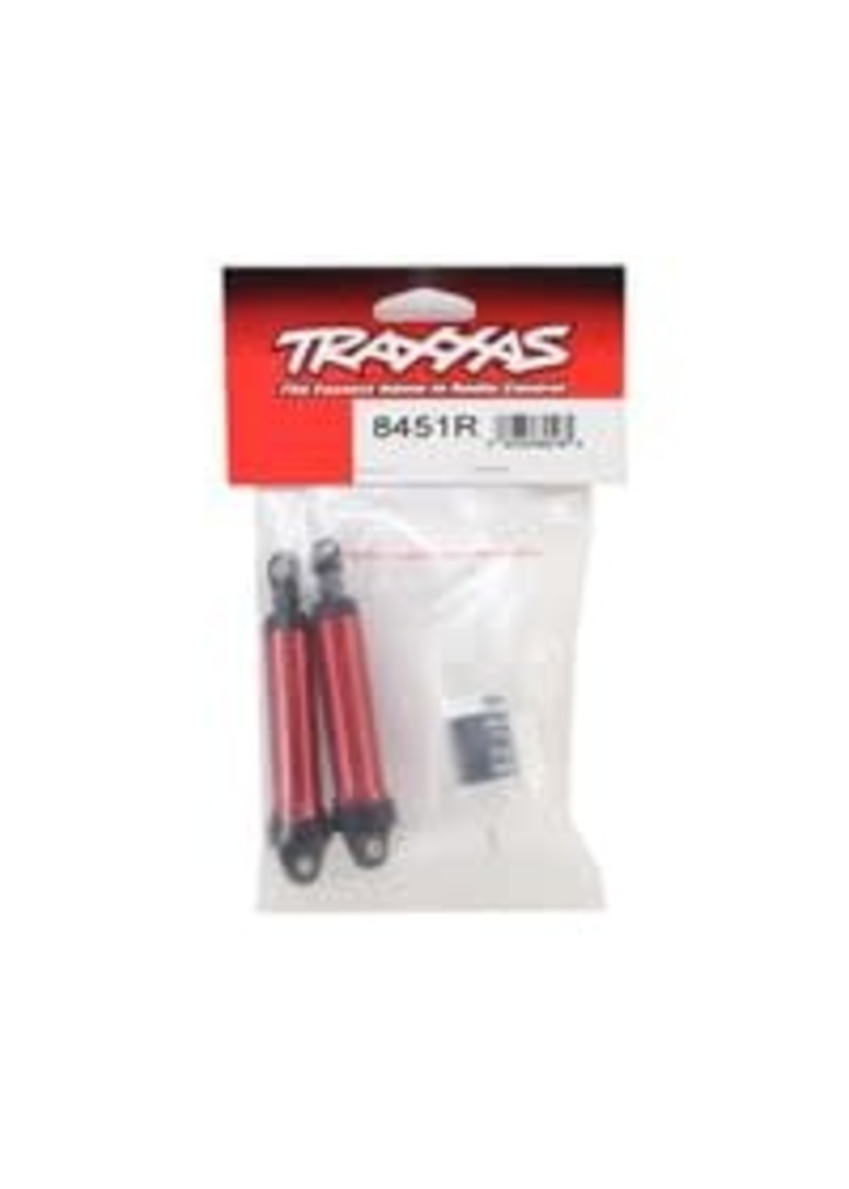 Traxxas 8451R Shocks, GTR, 134mm, aluminum (red-anodized) (fully assembled w/o springs) (front, no threads) (2)