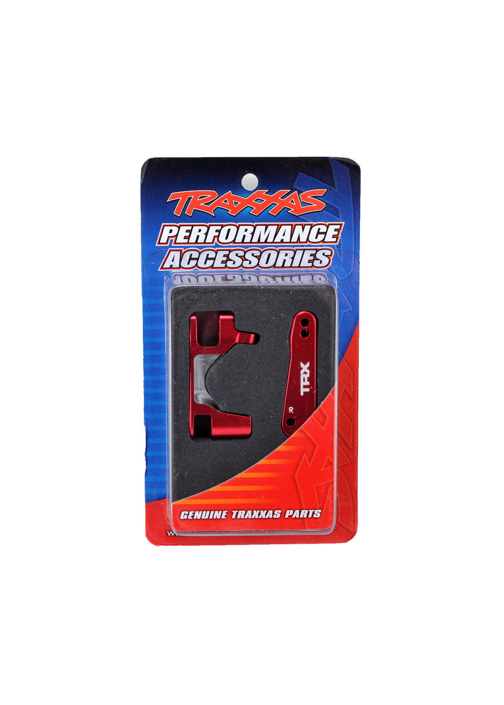 Traxxas 6832R Caster blocks (c-hubs), 6061-T6 aluminum (red-anodized), left & right