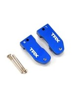 Traxxas Caster blocks, 30-degree, blue-anodized 6061-T6 aluminum (left & right)/ suspension screw pin (2)
