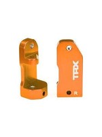 Traxxas Caster blocks, 30-degree, orange-anodized 6061-T6 aluminum (left & right)/ suspension screw pin (2)