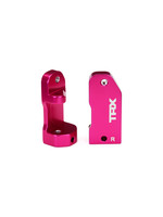 Traxxas Caster blocks, 30-degree, pink-anodized 6061-T6 aluminum (left & right)/ suspension screw pin (2)