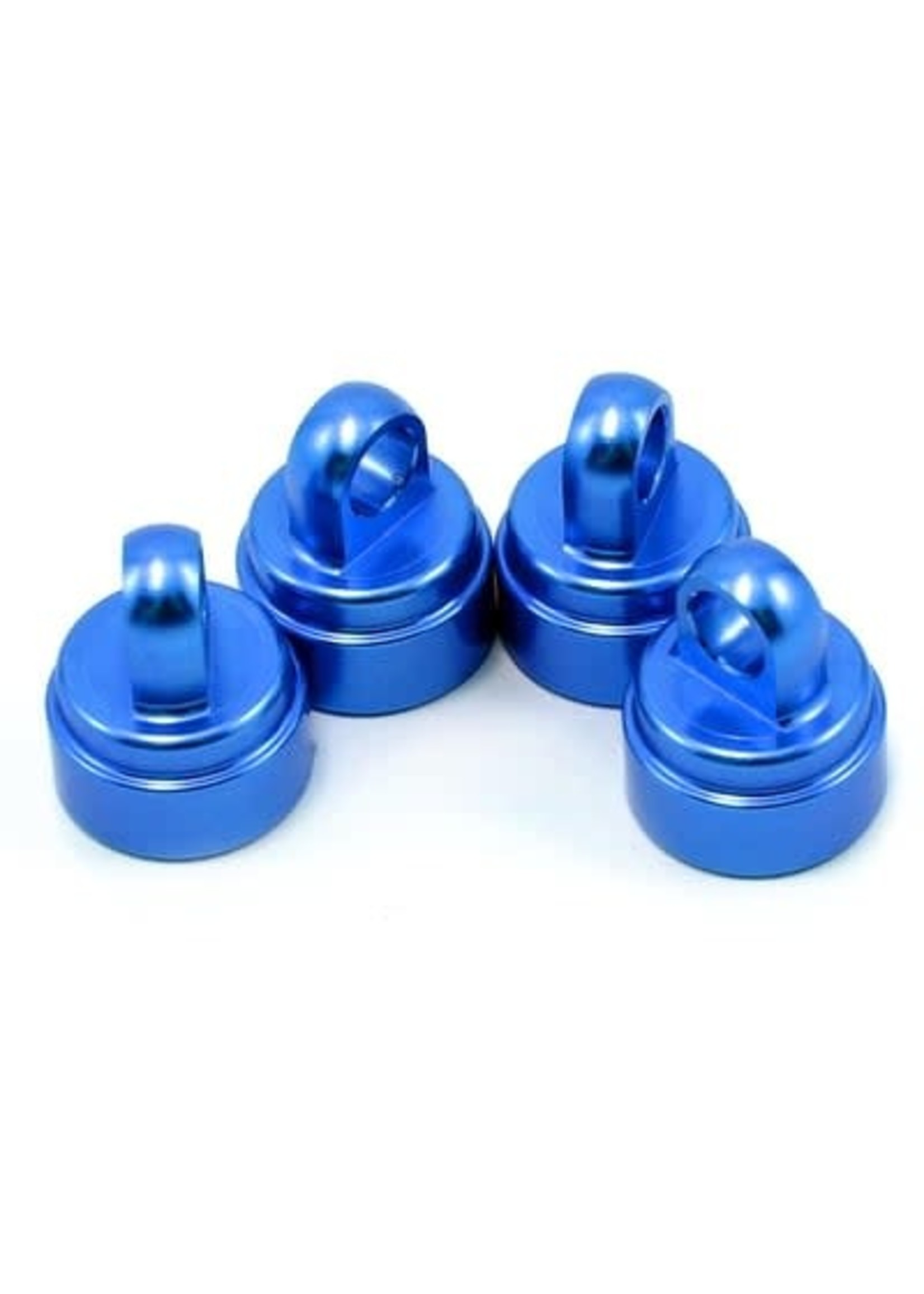 Traxxas 3767A Shock caps, aluminum (blue-anodized) (4) (fits all Ultra Shocks)