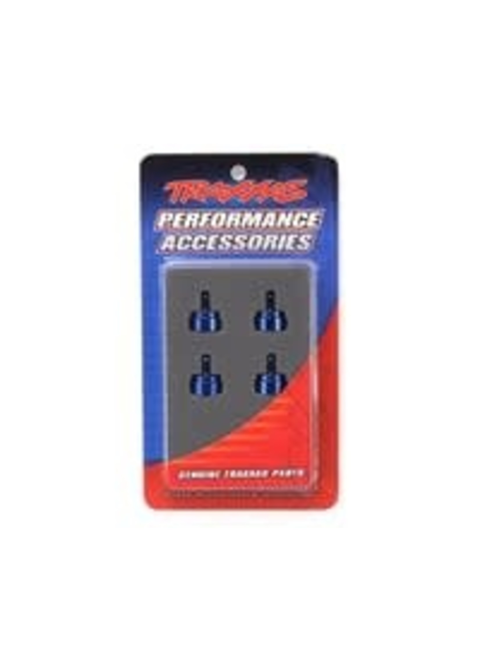 Traxxas 3767A Shock caps, aluminum (blue-anodized) (4) (fits all Ultra Shocks)