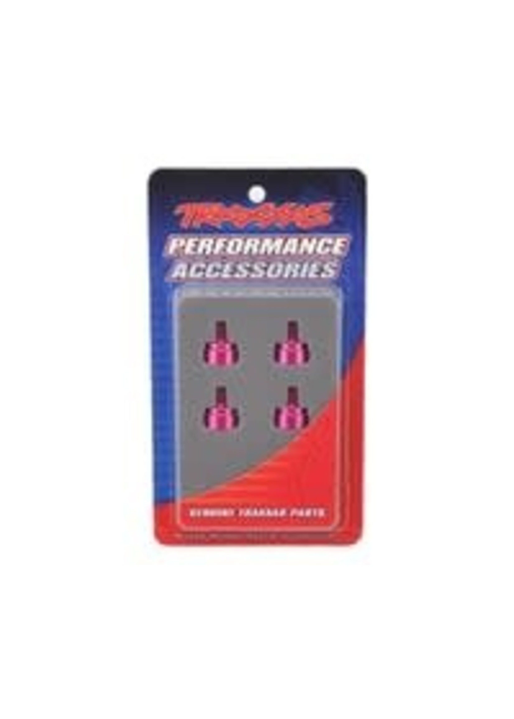 Traxxas 3767P Shock caps, aluminum (pink-anodized) (4) (fits all Ultra Shocks)
