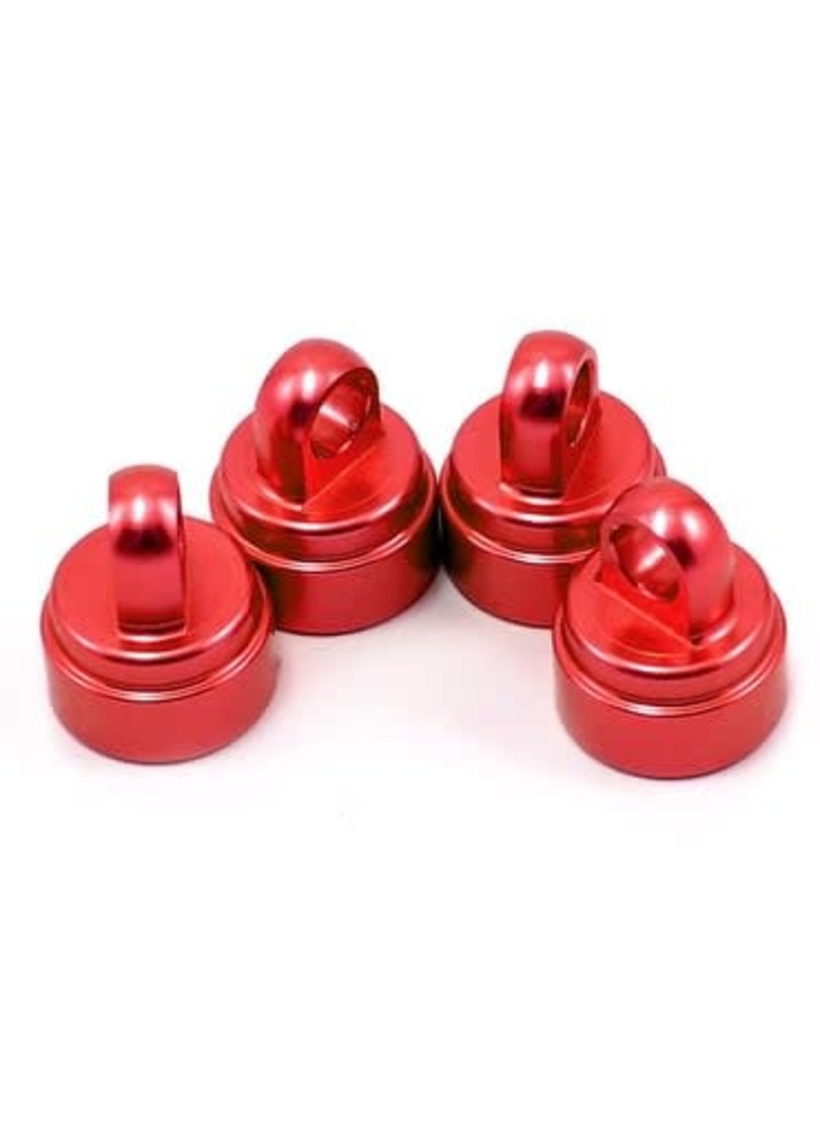 Traxxas 3767X Shock caps, aluminum (red-anodized) (4) (fits all Ultra Shocks)