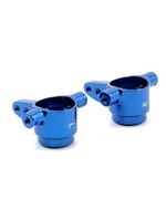Traxxas Steering blocks, 6061-T6 aluminum (blue-anodized), left & right