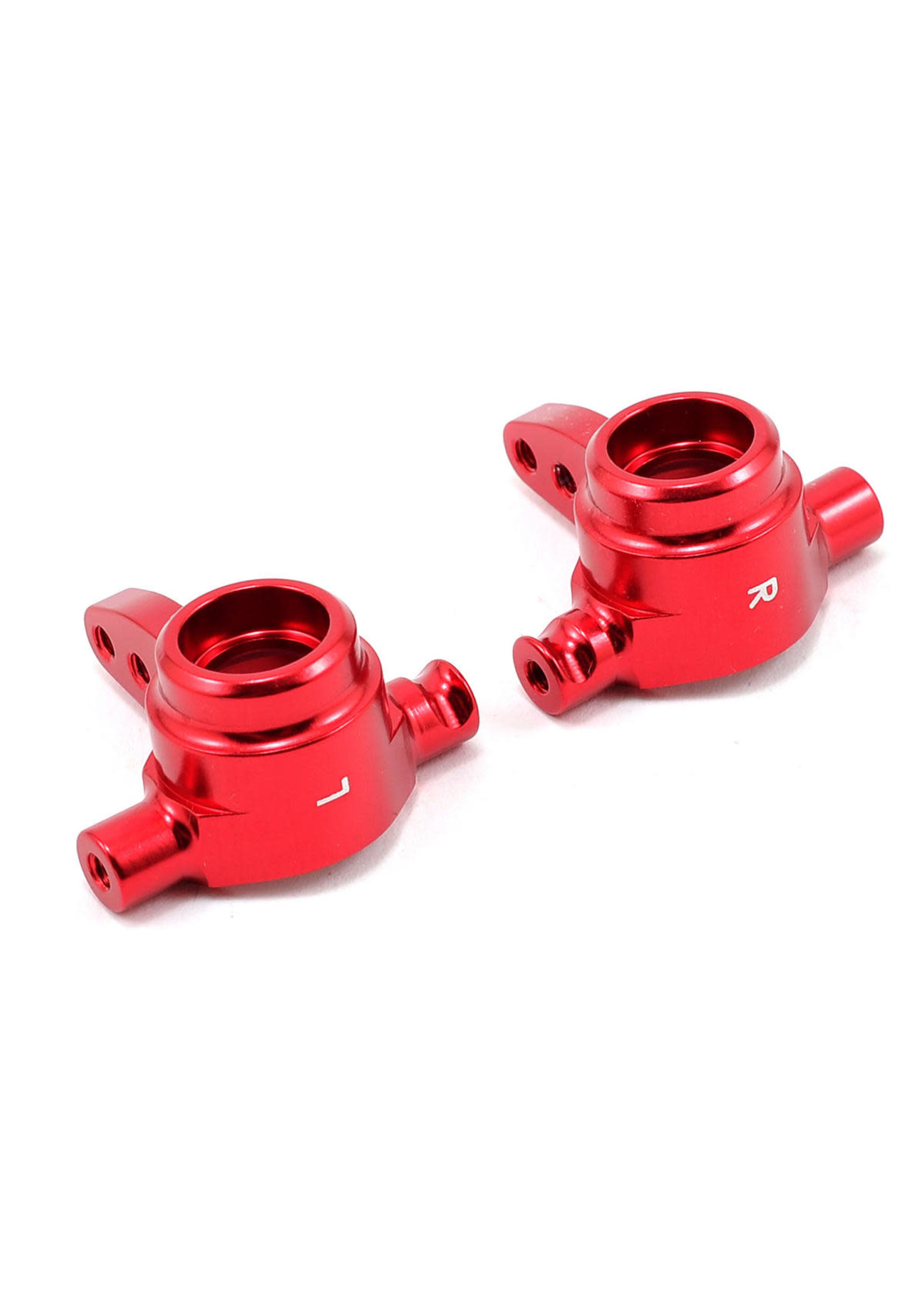 Traxxas 6837R Steering blocks, 6061-T6 aluminum (red-anodized), left & right