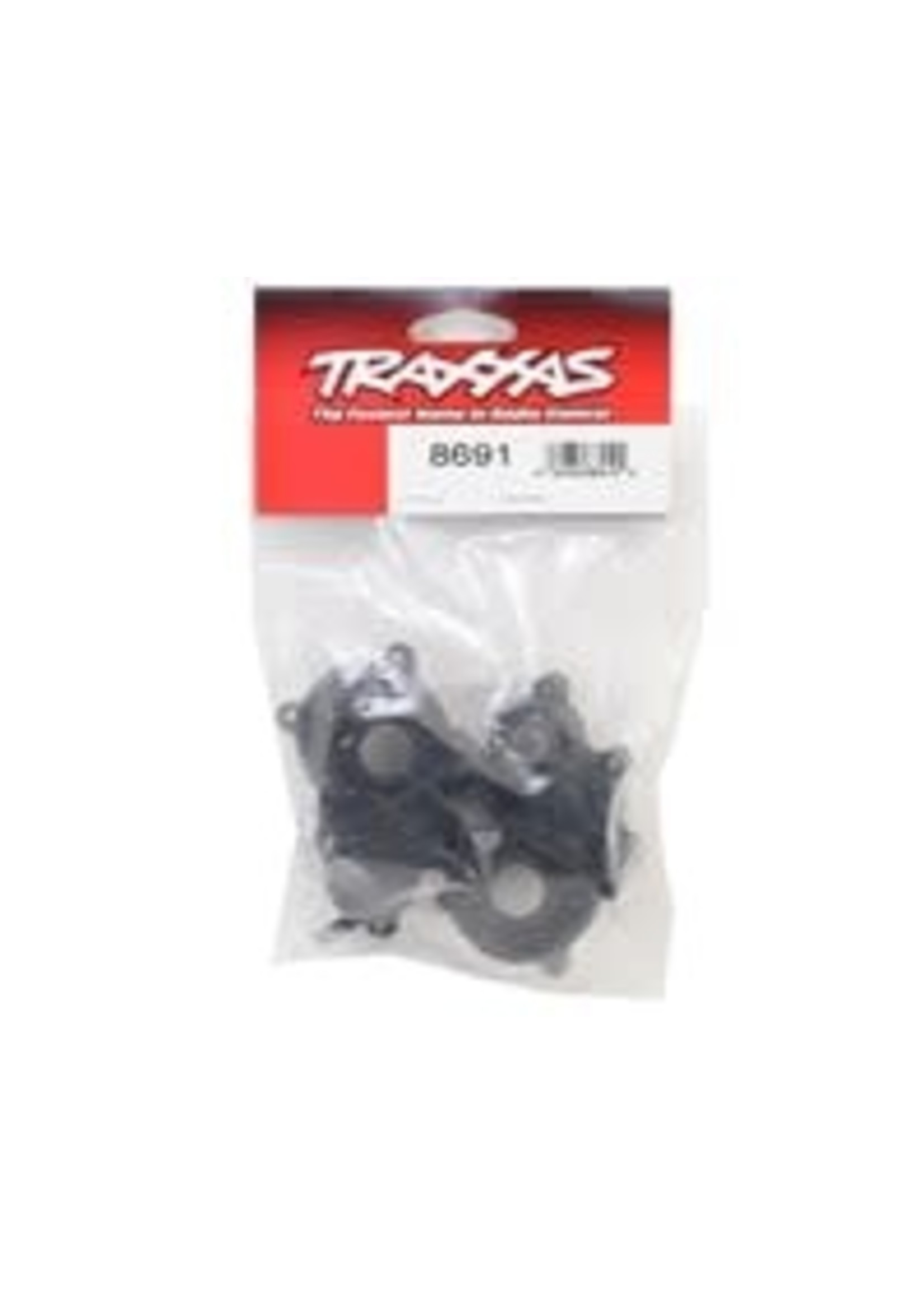 Traxxas 8691 Gearbox halves (front & rear)/ idler gear shaft