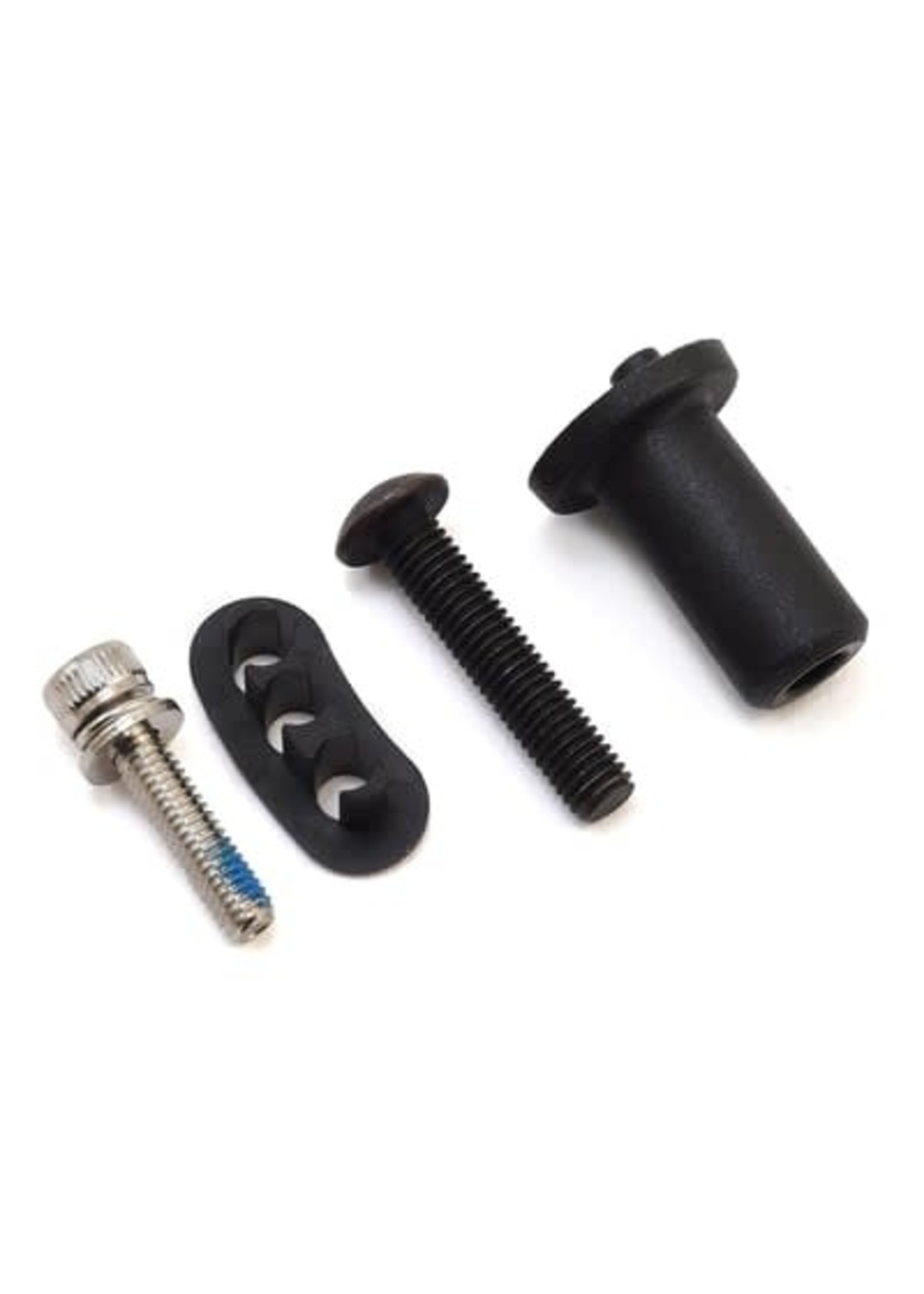 Traxxas 8661 Motor mount hinge post/ fixed gear adapter/ 5x25mm BCS (1)/ 4x16mm CS with split and flat washer (1)