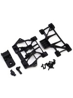 Traxxas Body mounts, front & rear/ 3x12mm CS (4)/ 3x12mm shoulder screw (2)/ 3x10mm flat-head machine screw (8)/ 3x12mm BCS (1)