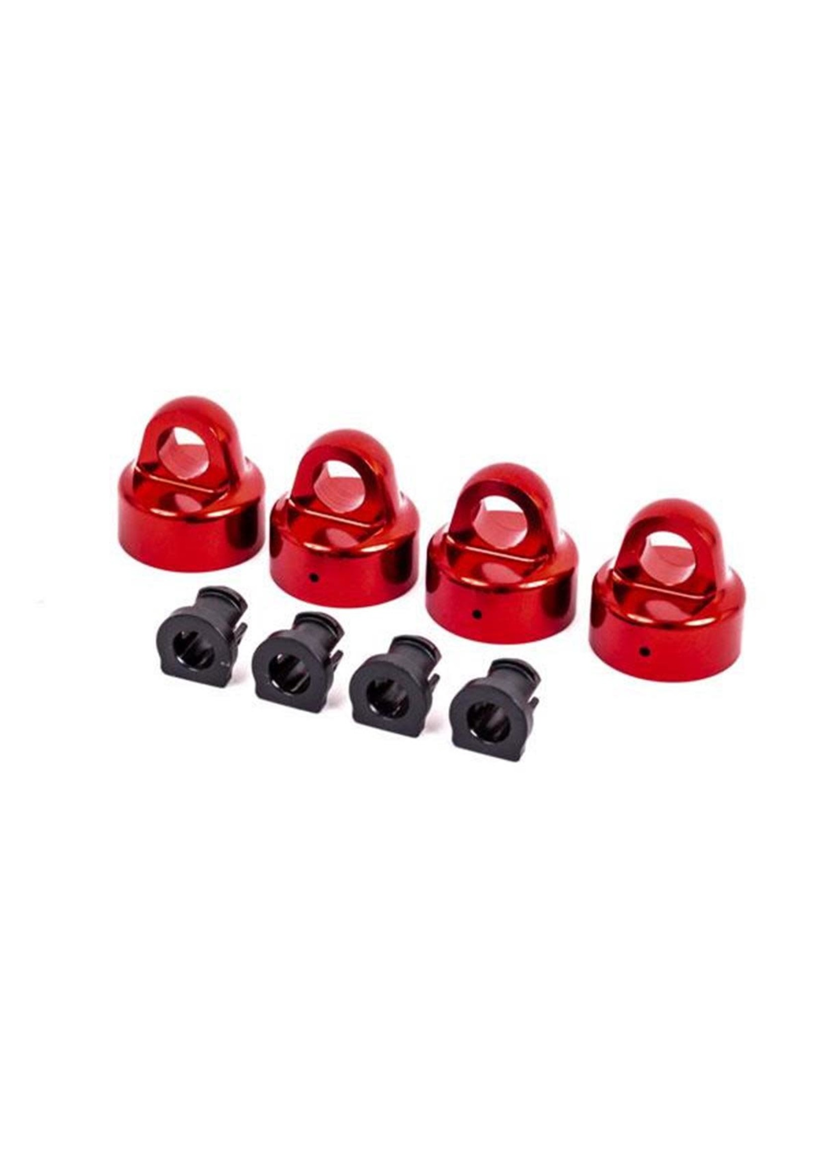 Traxxas 9664R Traxxas  Shock caps, aluminum (red-anodized)