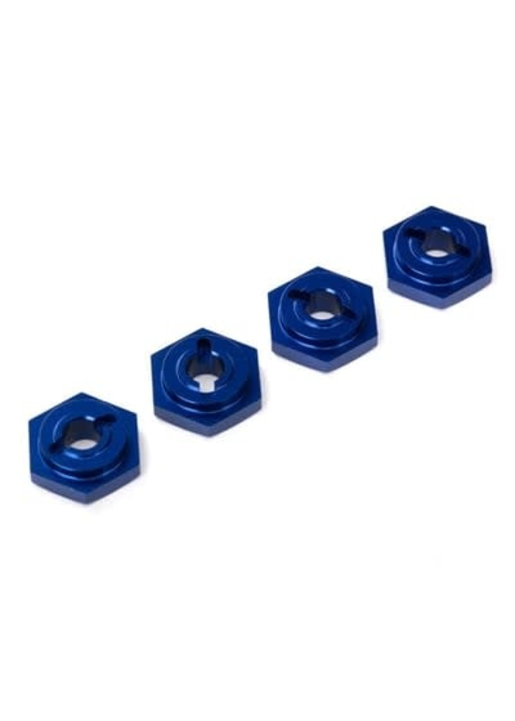 Traxxas 7154X Wheel hubs, hex, aluminum (blue-anodized) (4)