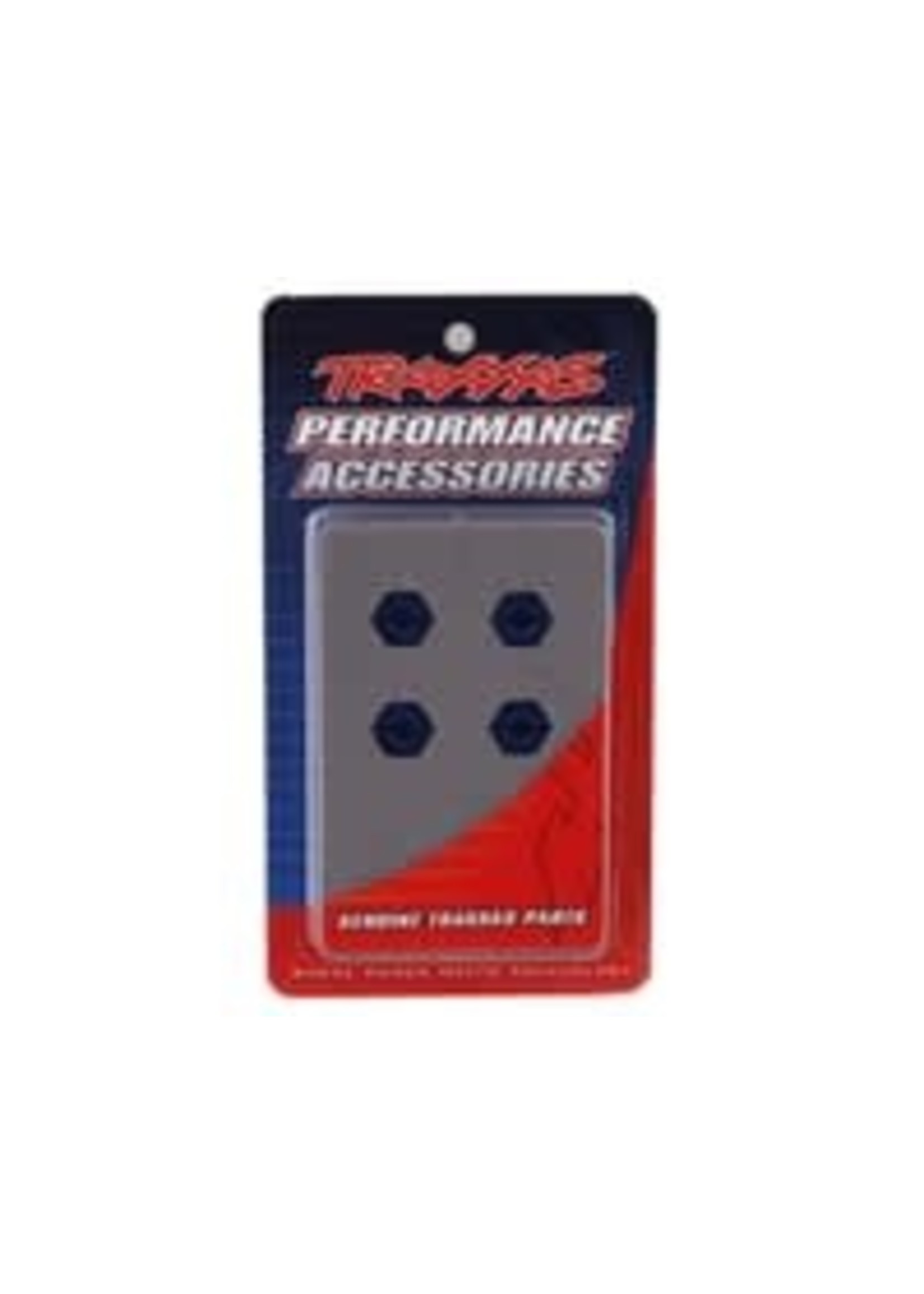 Traxxas 7154X Wheel hubs, hex, aluminum (blue-anodized) (4)