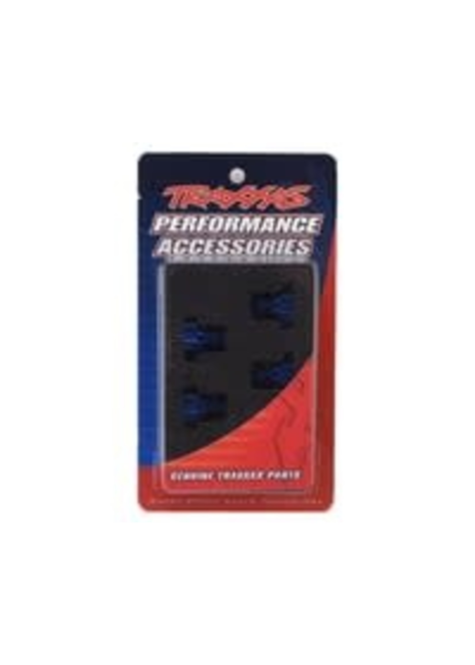 Traxxas 8654 Wheel hubs, splined, 17mm (blue-anodized) (4)/ 4x5 GS (4)/ 3x14mm pin (4)