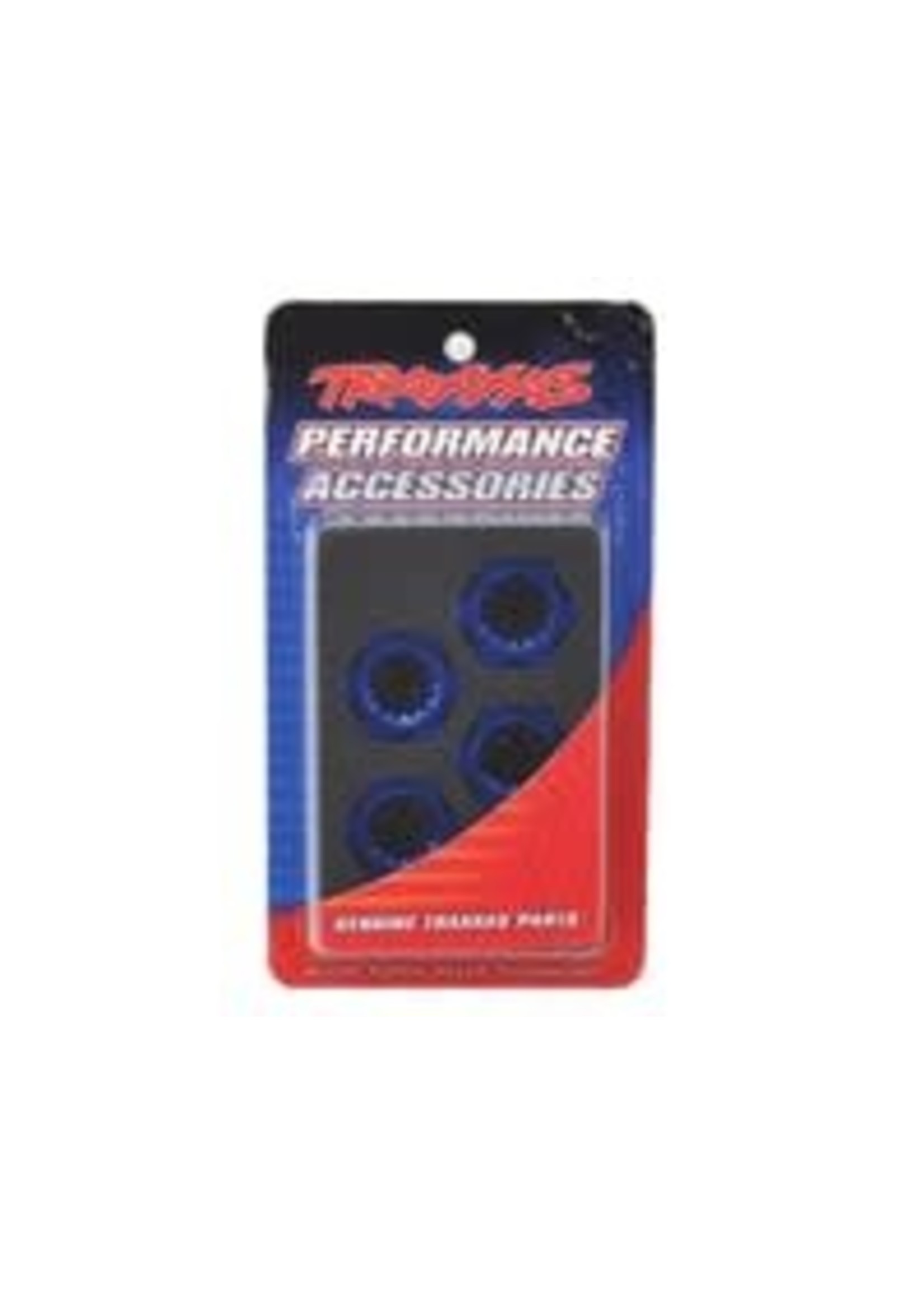 Traxxas 7756X Wheel hubs, hex, aluminum (blue-anodized) (4)