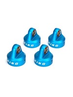 Traxxas Shock caps, aluminum (blue-anodized), King Shocks (4)
