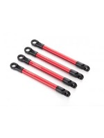 Traxxas Push rods, aluminum (red-anodized) (4) (assembled with rod ends)