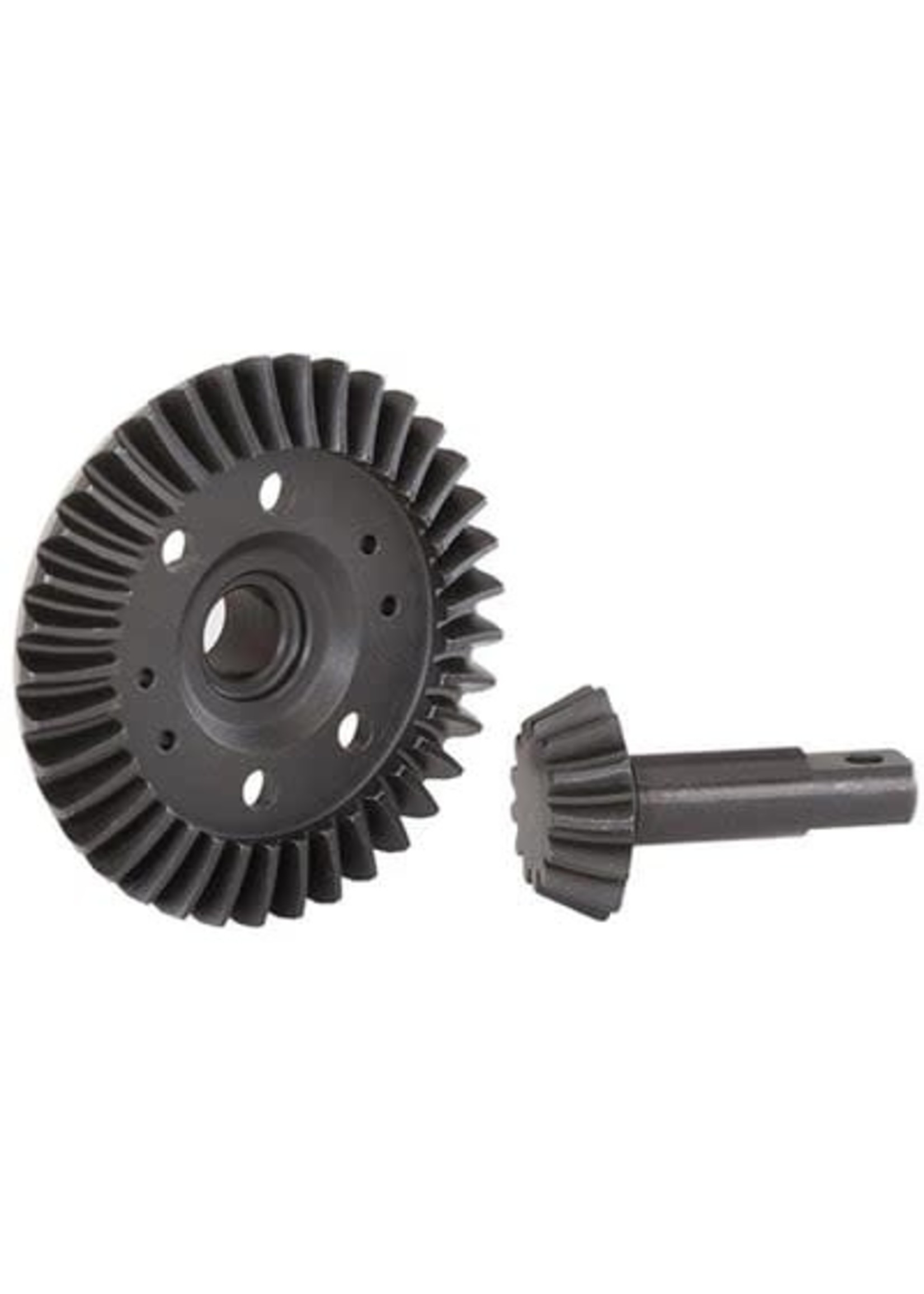 Traxxas 5379R Ring gear, differential/ pinion gear, differential (machined, spiral cut) (front)