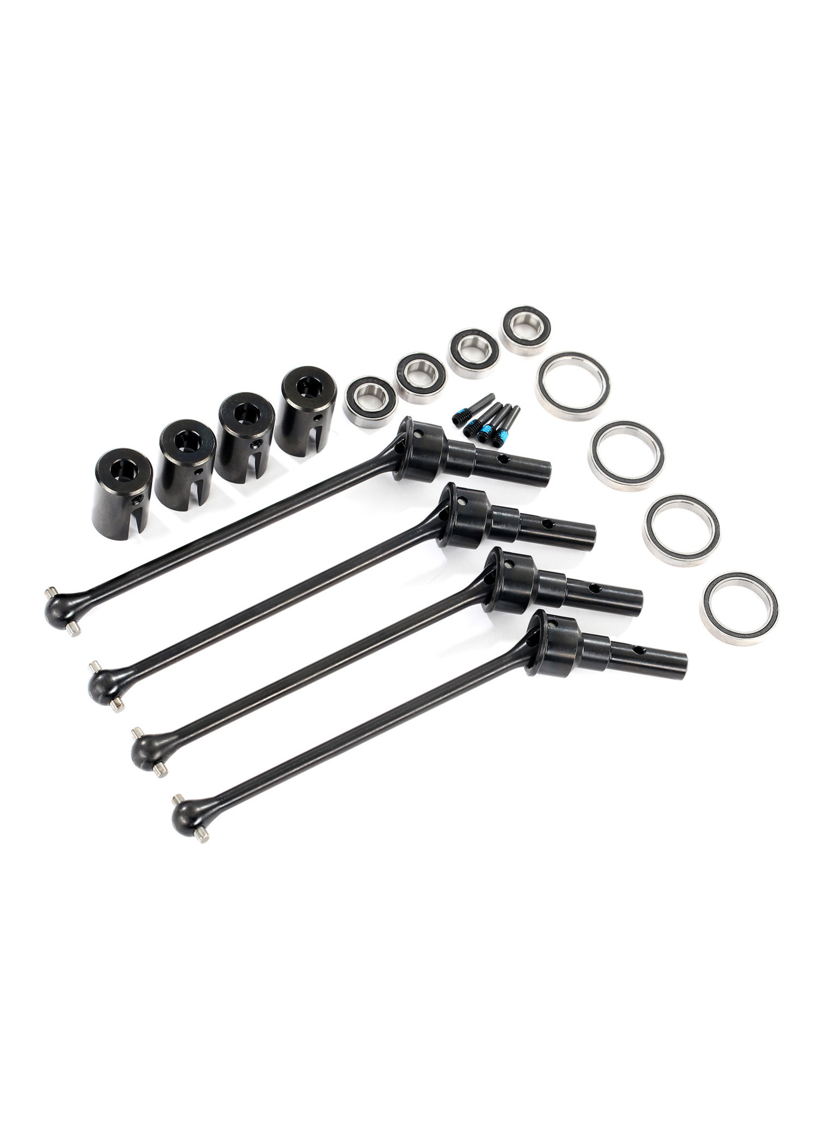 Traxxas 8996X Driveshafts, steel constant-velocity (assembled), front or rear (4) (for use with #8995 WideMaxx  suspension kit) (requires #8654 series 17mm splined wheel hubs and #7758 series 17mm nuts for a complete set)