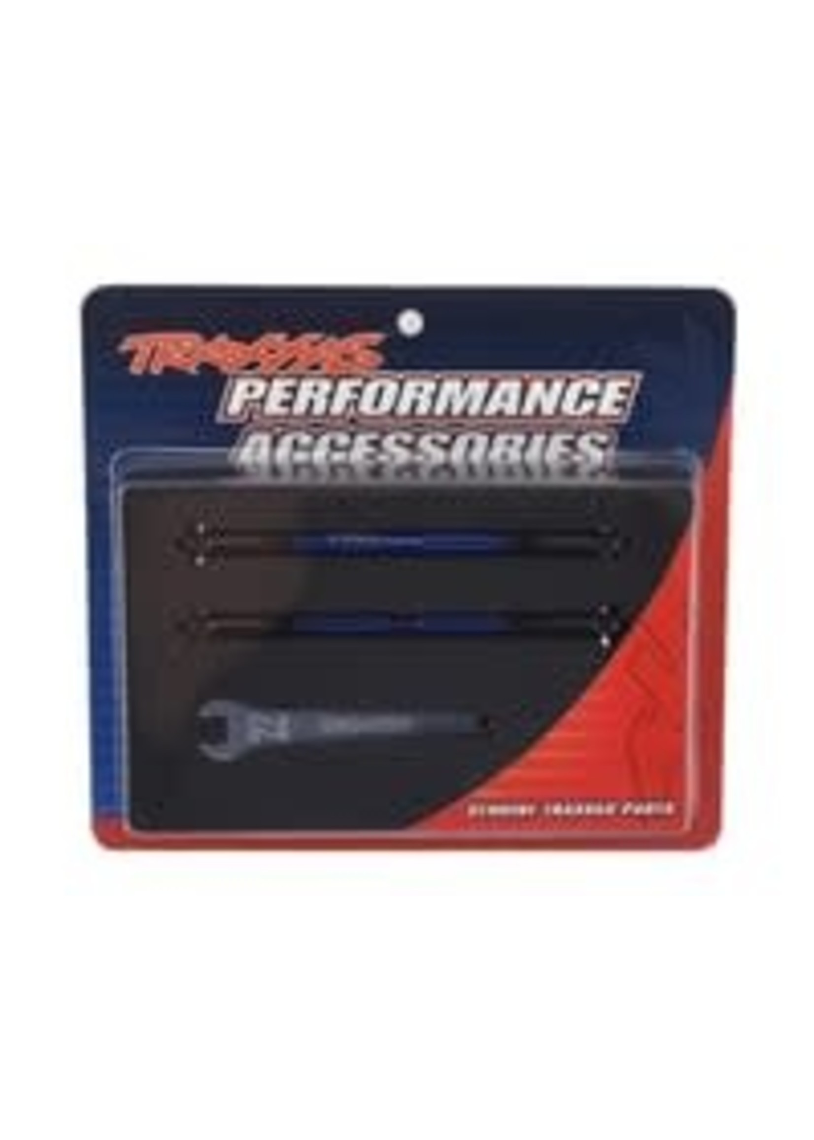 Traxxas 8547X Toe links, front, Unlimited Desert Racer (TUBES blue-anodized, 7075-T6 aluminum, stronger than titanium) (102mm) (2) (assembled with rod ends and hollow balls)/ aluminum wrench, 7mm (1)