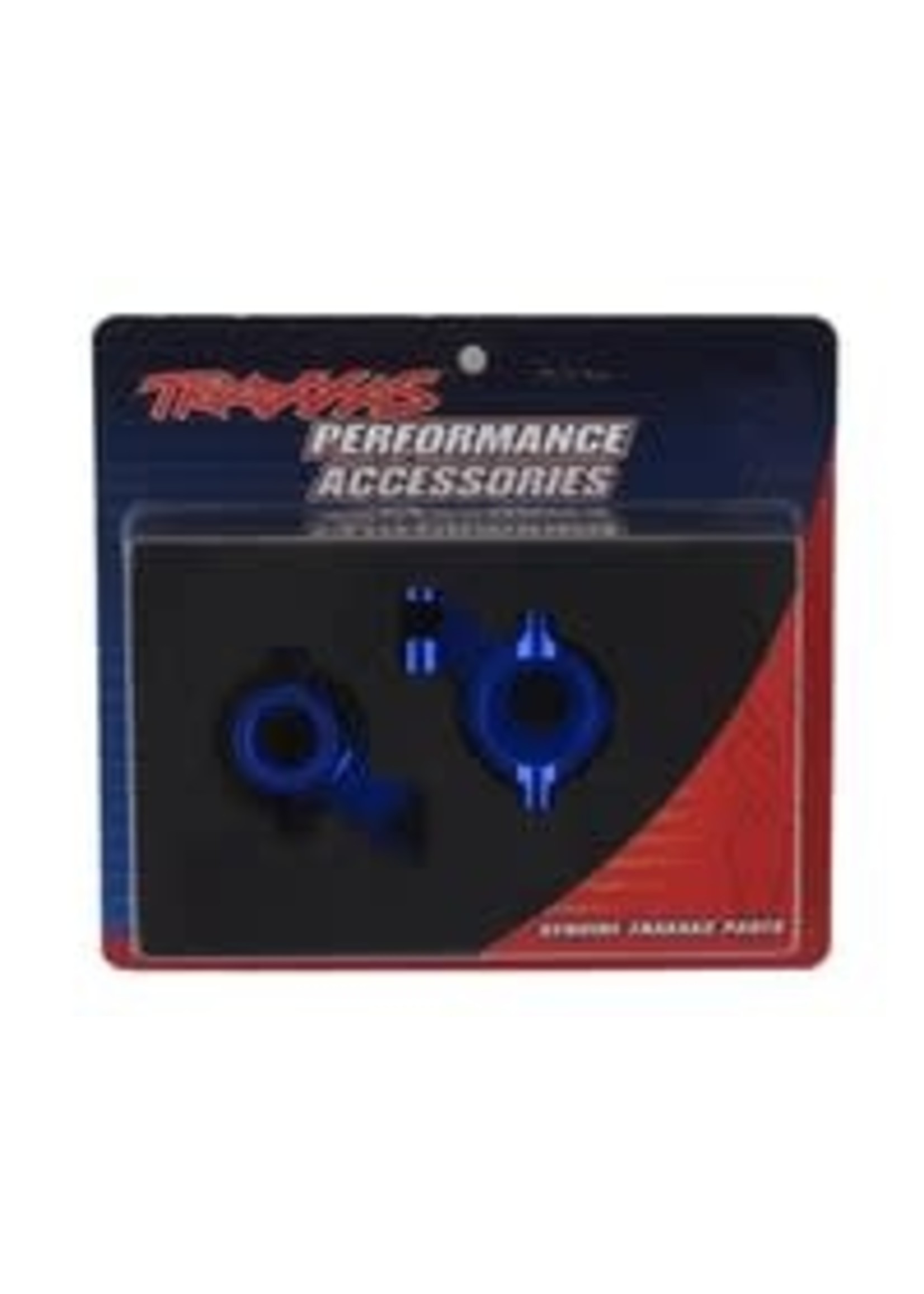 Traxxas 8937X Steering blocks, 6061-T6 aluminum (blue-anodized), left & right