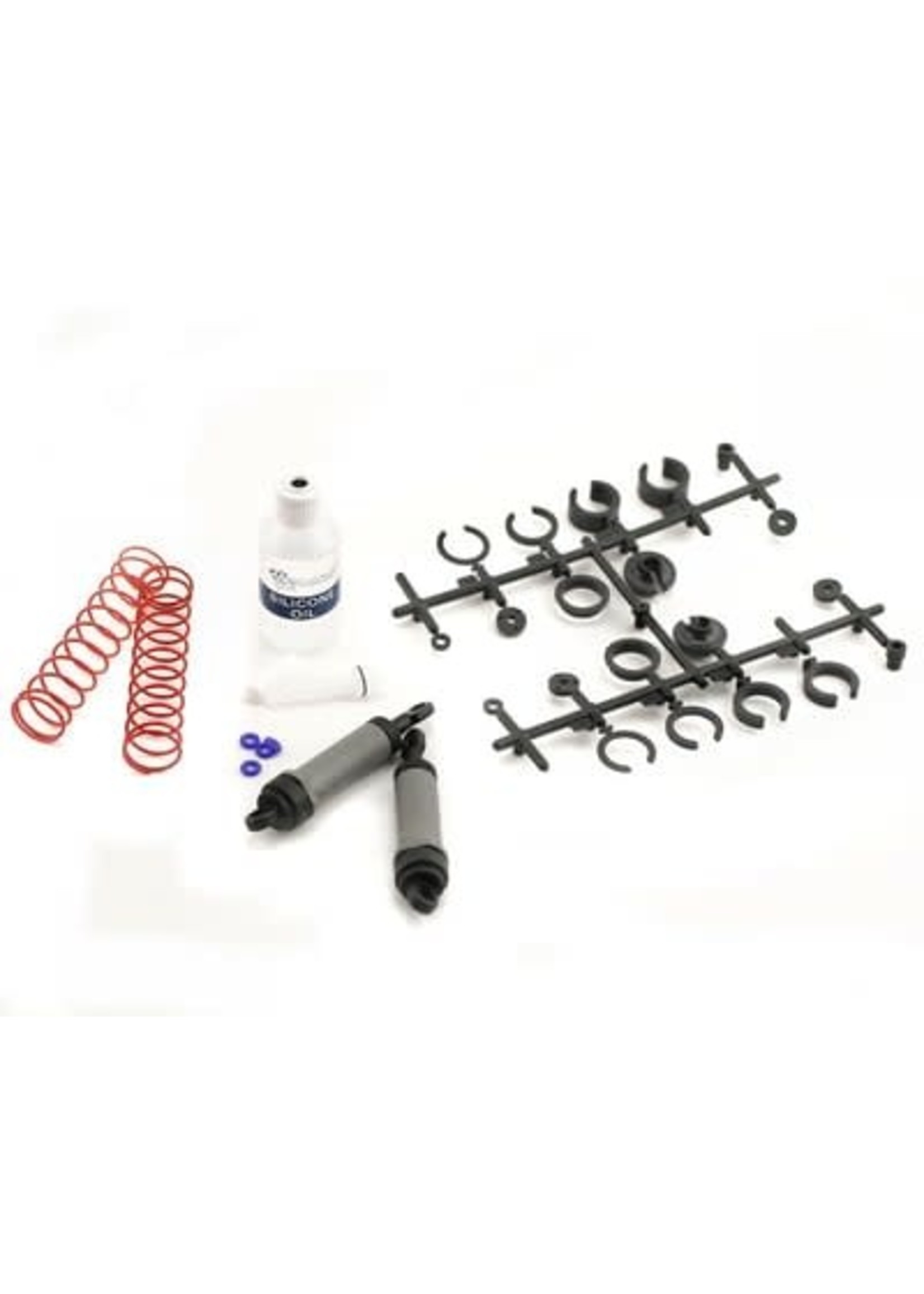 Traxxas 3762A Ultra Shocks (grey) (xx-long) (complete w/ spring pre-load spacers & springs) (rear) (2)