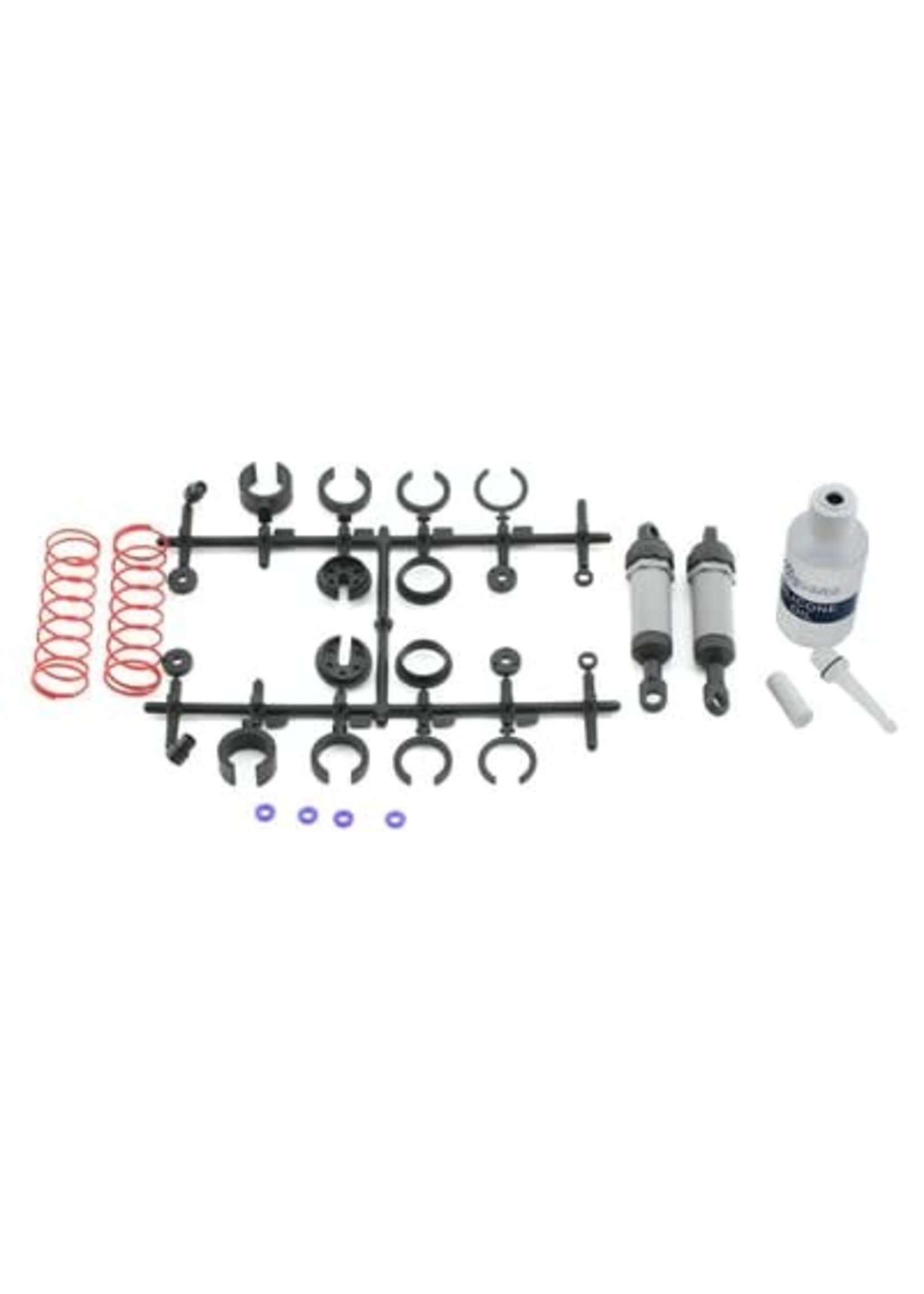 Traxxas 3760A Ultra Shocks (grey) (long) (complete w/ spring pre-load spacers & springs) (2)