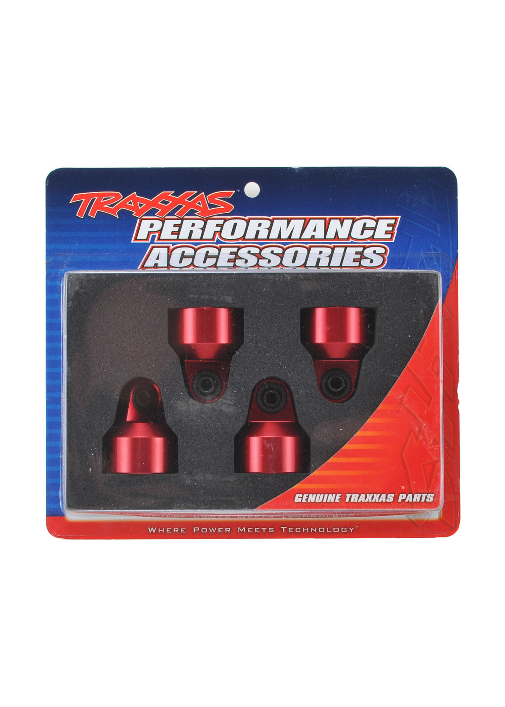 Traxxas 7764R Traxxas Red-Anodized Aluminum GTX Shock Caps w Spacers