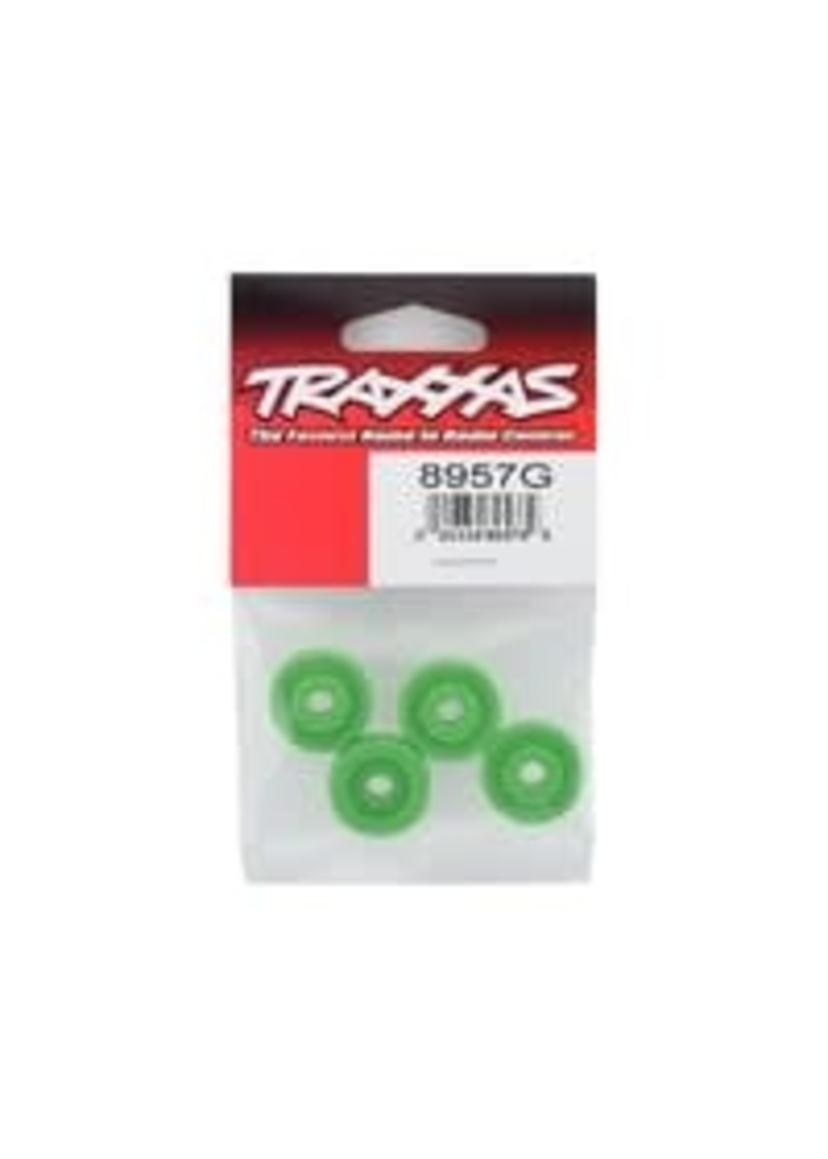 Traxxas 8957G Wheel washers, green (4)